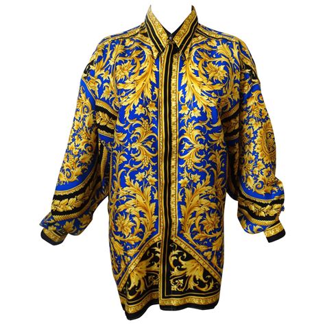 versace v2 silk shirt|Versace silk shirt sale.